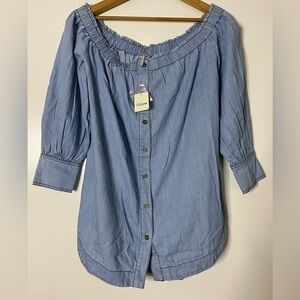 Free People Denim Tunic Top NWT